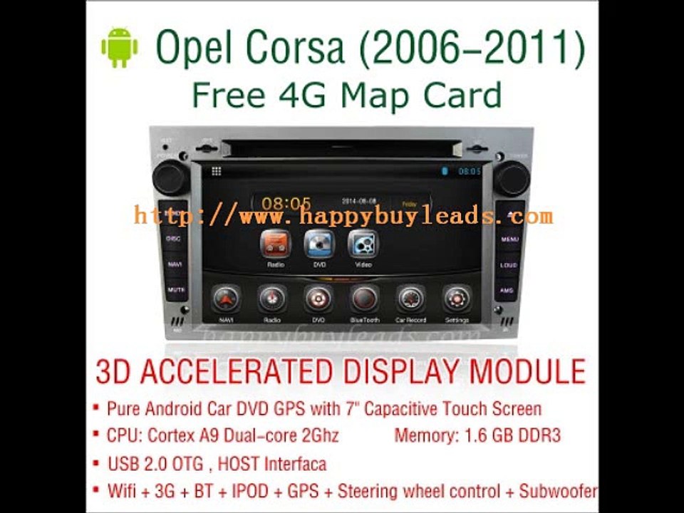 Opel Corsa Car Audio System Android DVD GPS Navigation Wifi