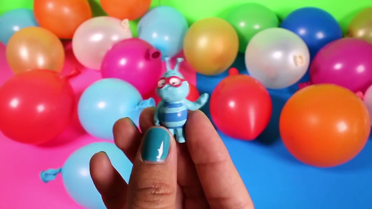 Surprise Balloons with Toys Dora Explorer Spider-Man Peppa Pig Angry Birds Disney Princess Eggs