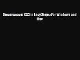 [PDF Download] Dreamweaver CS3 in Easy Steps: For Windows and Mac [Download] Online