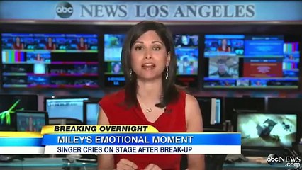 Miley Cyrus gets Emotional, Runs off Stage Crying!