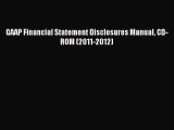 [PDF Download] GAAP Financial Statement Disclosures Manual CD-ROM (2011-2012) [Download] Full