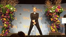 Jon Hamm backstage after winning Golden Globe for 'Mad Men'