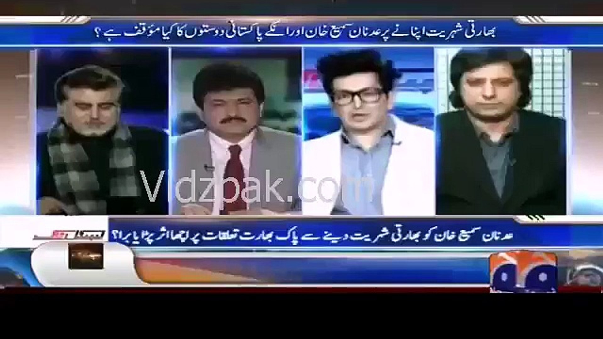 Hamid Mir Slaps Adnan Sami By Playing Indian Singer Abhijeet's Clip Criticizing Adnan Sami - Mi