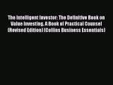 [PDF Download] The Intelligent Investor: The Definitive Book on Value Investing. A Book of
