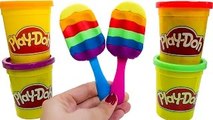 Play Doh rainbow popsicle ice creams Plastilina Arcoiris