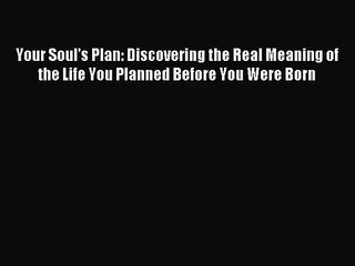 [PDF Download] Your Soul's Plan: Discovering the Real Meaning of the Life You Planned Before