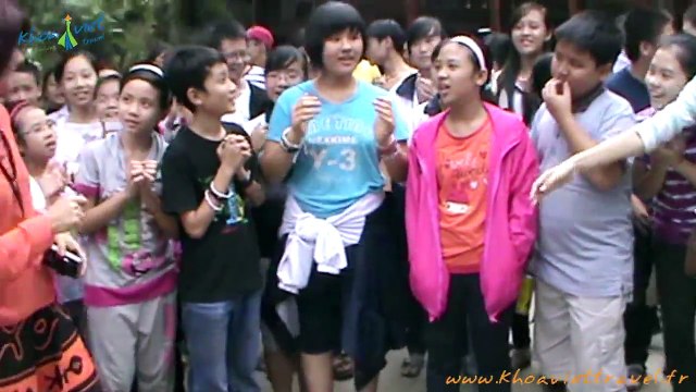 Dance with the students of Luong The Vinh Hanoi school in Mai Chau | Vietnam Travel