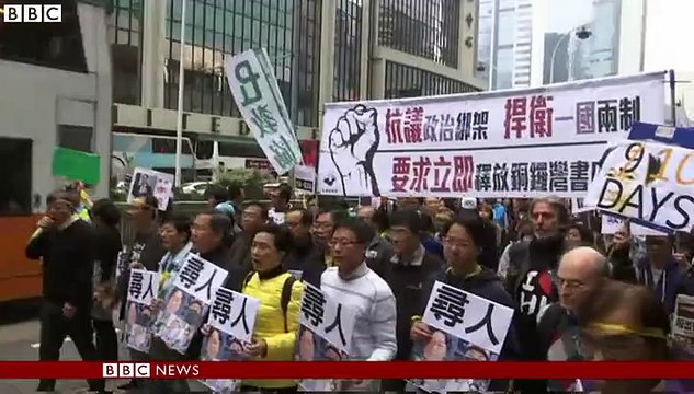 Rally in protest at disappearance of Hong Kong booksellers