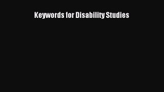 PDF Download Keywords for Disability Studies PDF Online