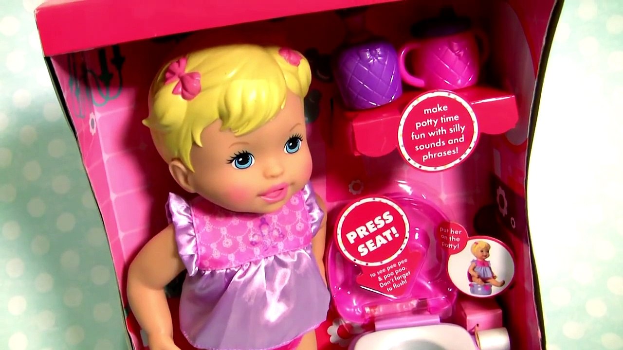 Twin Sisters Baby Dolls Bubbly Bath Time & Little Mommy Bath Potty Training Doll Bubbly Ba