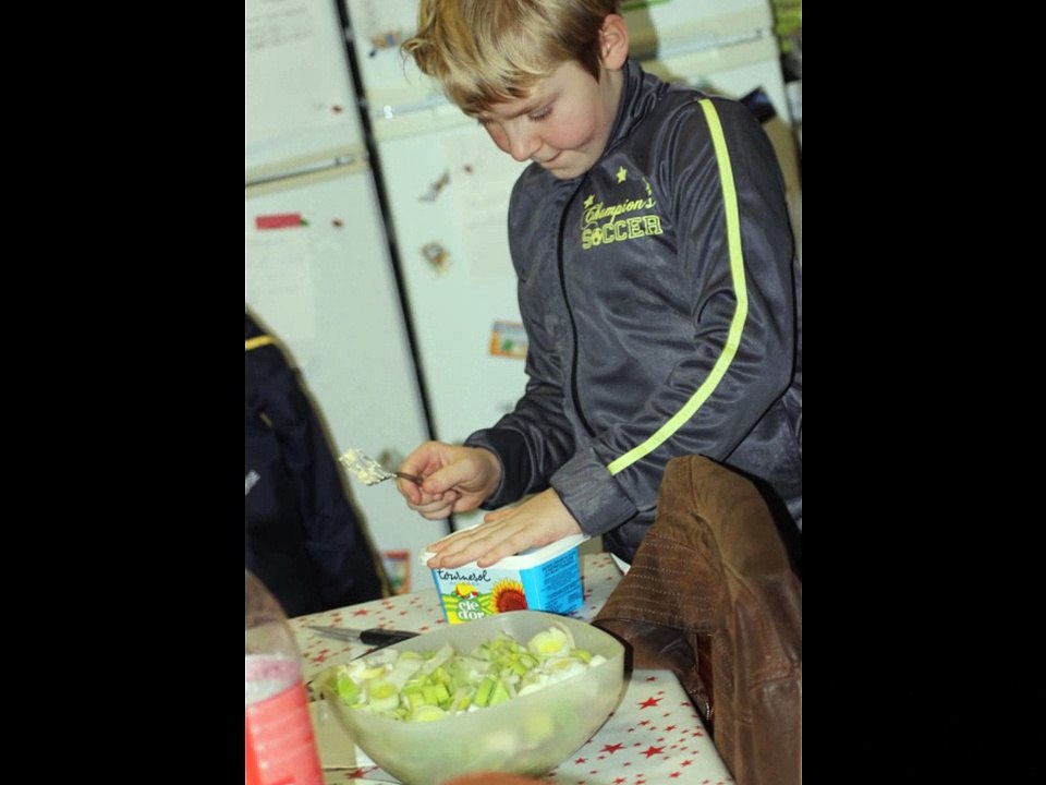je fait une tarte aux poireaux