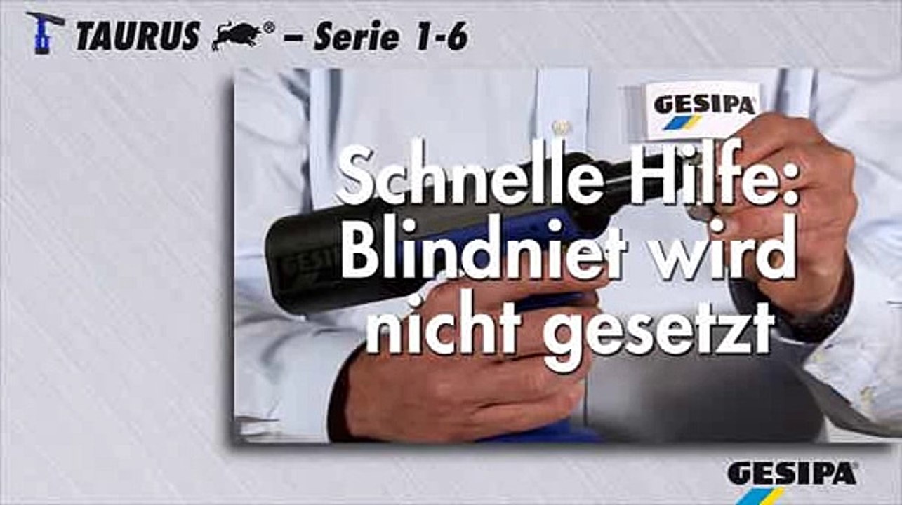 GESIPA TAURUS: Blindniet wird nicht gesetzt (Deutsch)