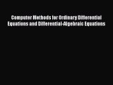 PDF Download Computer Methods for Ordinary Differential Equations and Differential-Algebraic