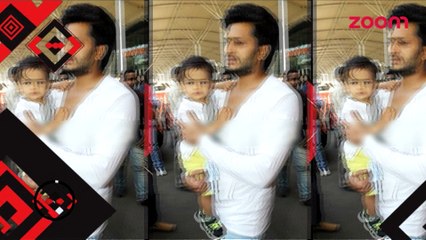 Ritesh Deshmukh's son, Riaan poses for shutterbugs - Bollywood News - #TMT