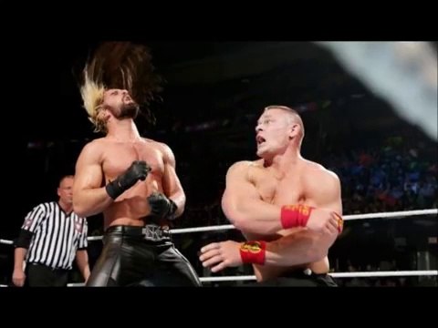 WWE Monday Night RAW 04/01/2016 Sting and John Cena vs Seth Rollins and Big Show