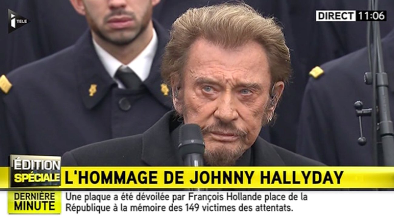 L'hommage de Johnny Hallyday place de la république - Zapping People 11/01/2016