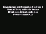 [PDF Download] Convex Analysis and Minimization Algorithms II: Advanced Theory and Bundle Methods