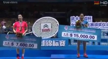 น้องเมย์ รับรางวัลแชมป์แบดฯเอเซีย 2015