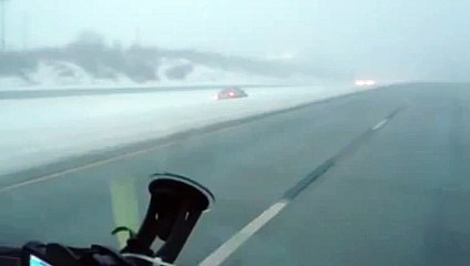 Crazy driver on snow