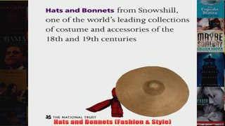 Hats and Bonnets Fashion  Style