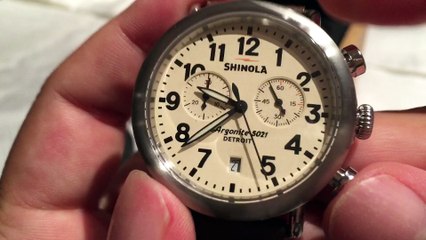 Shinola Runwell Chrono 41mm cream with brushed steel chronograph Watch review