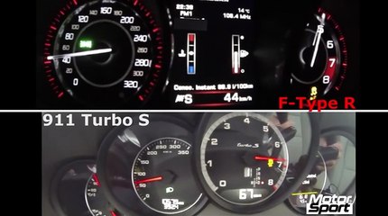 0-250 km/h : 911 Turbo S VS F-Type R Coupé (Motorsport)