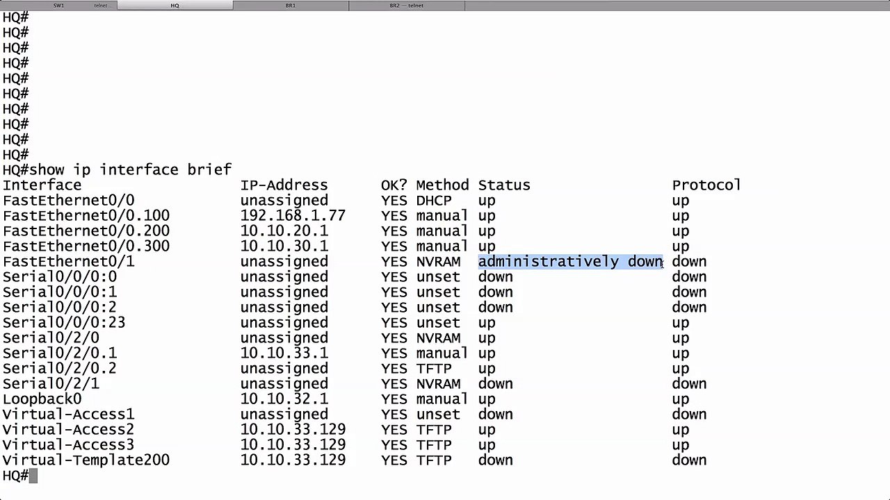 174.Interface Status