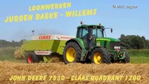 John Deere 7530 & Claas Quadrant 1200 Jurgen Baeke Willems stro persen