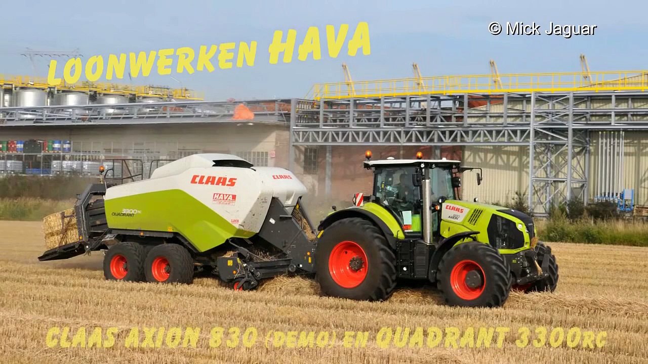 Claas Axion 830 & Quadrant 3300 Loonwerken HAVA stro persen