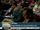 Senado colombiano aprueba el acto legislativo por la paz