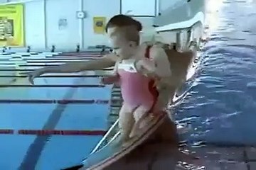 A cute baby swimmer so amazing