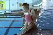 A cute baby swimmer so amazing