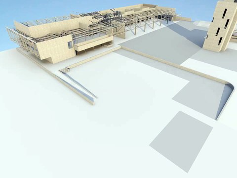 La construction du futur centre d'incendie de secours de Fougères en 1 min