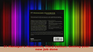 Read  IT Managers Handbook Third Edition Getting your new job done EBooks Online