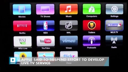 Apple Said to Suspend Effort to Develop Live TV Service