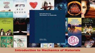 Read  Introduction to Mechanics of Materials Ebook Free
