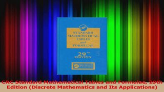 CRC Standard Mathematical Tables and Formulae 29th Edition Discrete Mathematics and Its Read Full Ebook