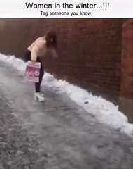 Les filles durant l'hiver