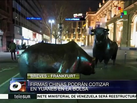 Alemania: empresas chinas podrán cotizar en yuanes