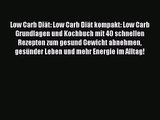 Low Carb Diät: Low Carb Diät kompakt: Low Carb Grundlagen und Kochbuch mit 40 schnellen Rezepten
