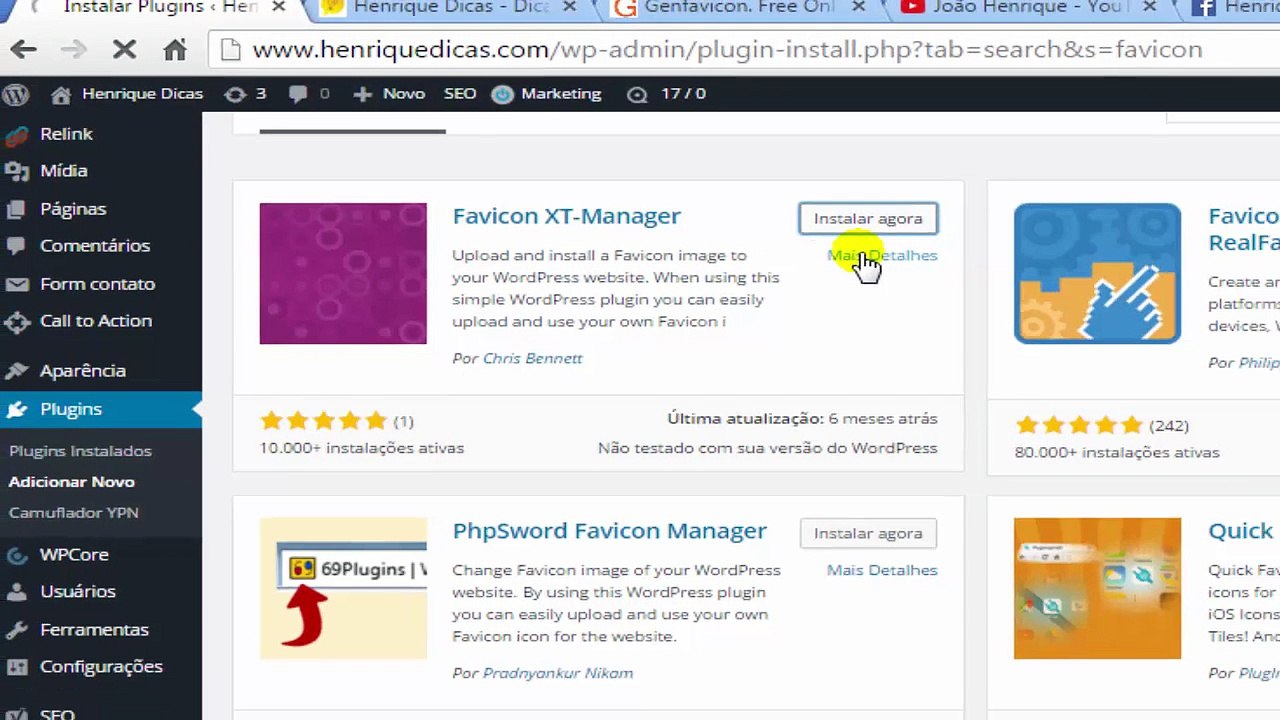 Como Criar e Colocar Favicon Em Blog Wordpress