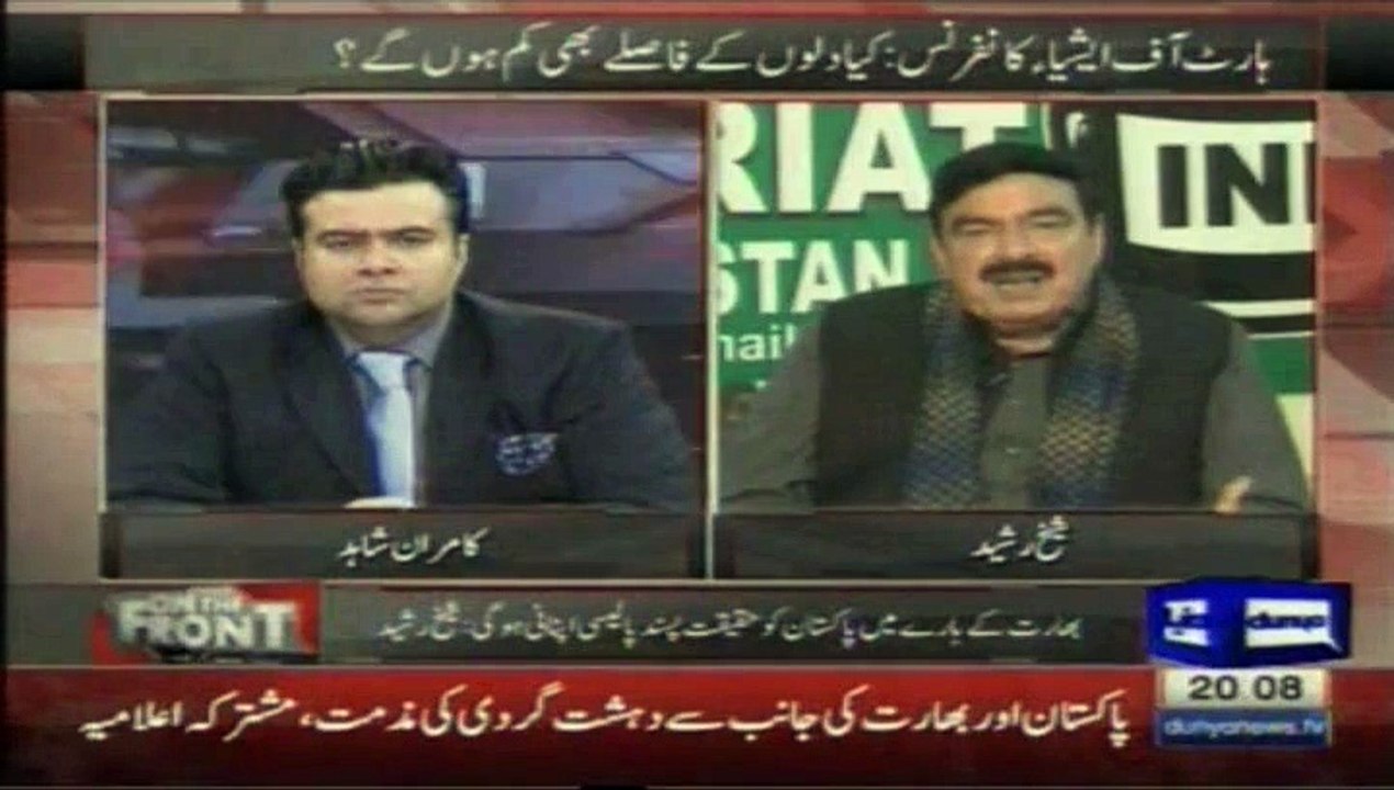 Dunya News show kamara sheikh India ka sath mil kar hi masla ka hal nikal sakta hai aur kashmir ka bhi (Sheikh Rasheed)