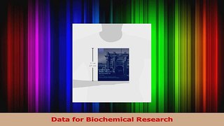Download  Data for Biochemical Research PDF Free