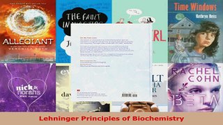 Read  Lehninger Principles of Biochemistry EBooks Online