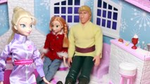Frozen Elsa & Anna Family Christmas Vacation PRANK Snow Lodge Barbie Dollhouse Funny Toy Parody