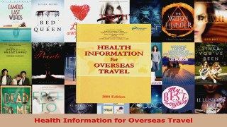 Read  Health Information for Overseas Travel EBooks Online