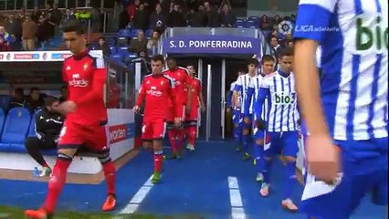 j.16 liga adelante 15/16  Ponferradina 3-Osasuna 0
