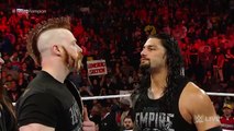 Roman Reigns demands a rematch with Sheamus