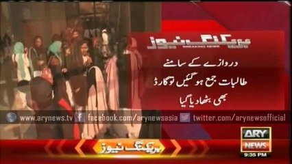 Female students forced to listen governor's speech after being locked up in a hall