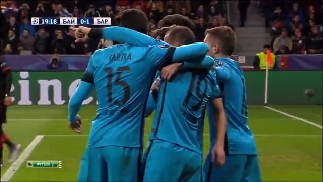 Goal Lionel Messi - Bayer Leverkusen 0-1 Barcelona - 09_12_2015